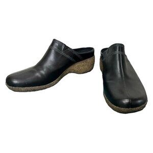 Timberland Black Leather Mules Clogs Size 9.5
